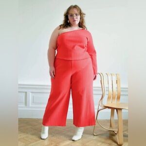 Wray One Sleeve Rib Knit Top 2X